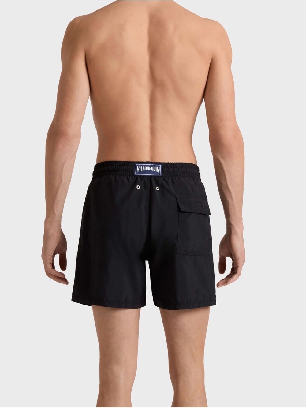 Vilebrequin Black Men's Elastic Waist Swim Trunks